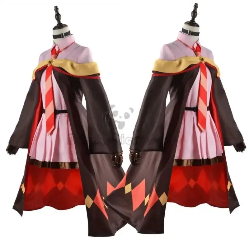 Kostum Cosplay Anime God's Blessing on this Wonderful World Wig Megumin Set Lengkap Setelan Penyihir Wanita Halloween;8,k'5;h.