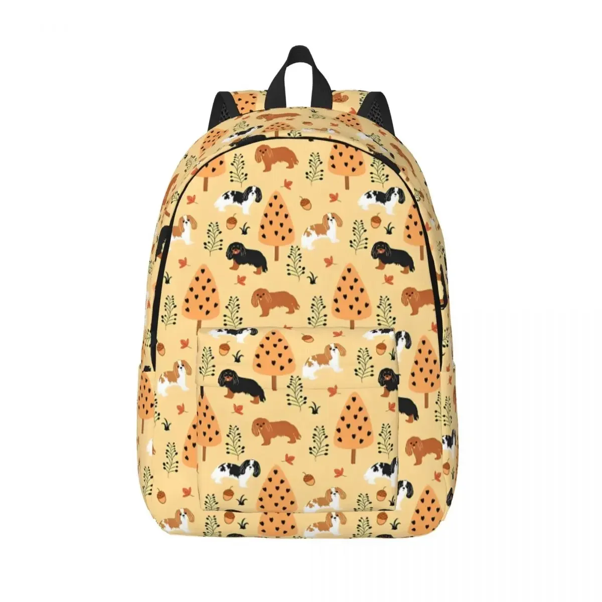 

Cavalier King Charles Spaniel In Autumn Cool Backpack Durable Student Work Cartoon Daypack for Men Women College Canvas Bags