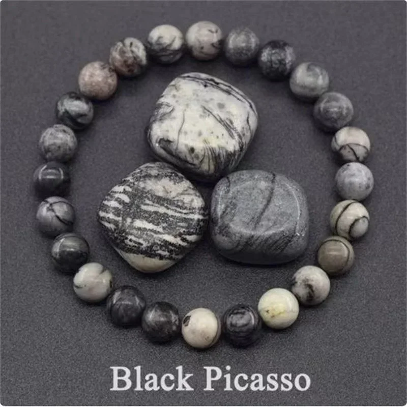 Natural Stone Bead Bracelets Bracelet Made of Natural Epidote Zoisite Stone Tiger's-eye Jade Fashion Jewelry Gifts for Men Women