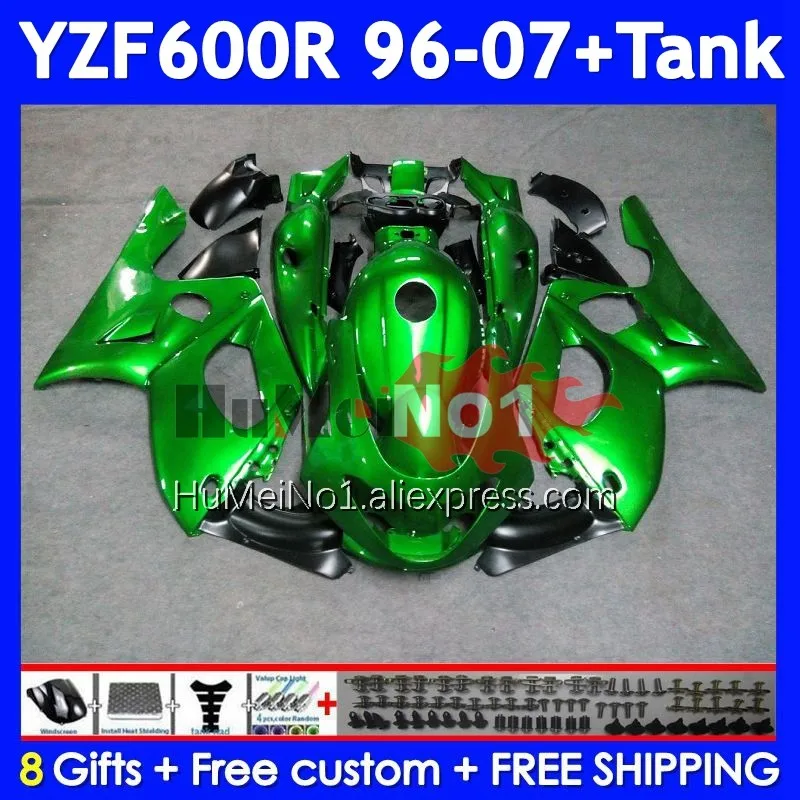 Thundercat green blk Kit For YAMAHA YZF-600R YZF 600R 351No.147 YZF600R 1996 1997 1998 1999 2000 2001 02 03 04 05 06 07 Fairing