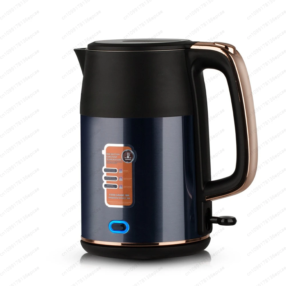 European high-power stainless steel anti-dry burning electric kettle fast kettle super long insulation 1.8L fast heating