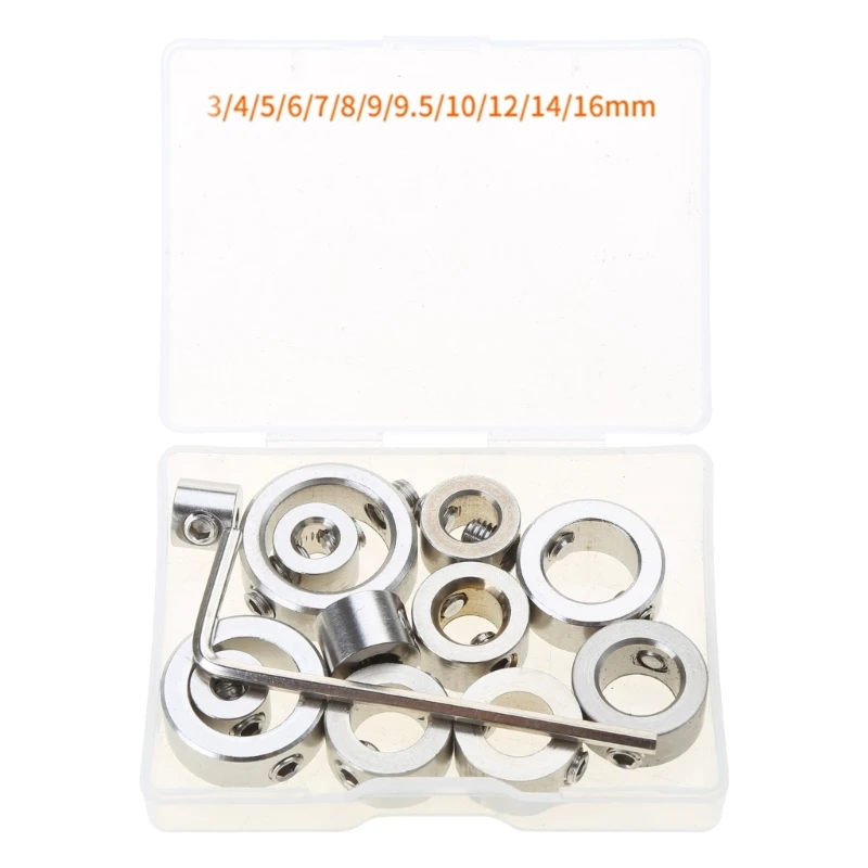 6/8/12Pcs/Lot 3-16mm Drill Bit Depth Stop Collar Ring Positioner Spacing Ring Locator Woodworking Drill Bit with Wrench Dropship