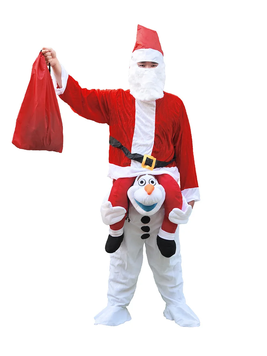 JYZCOS Christmas Santa Claus Cosplay Costume Adult Red Santa Claus Role Play Outfits Festival Celebration Party Dress