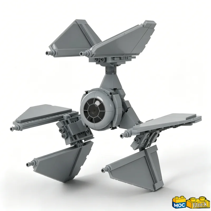 532PCS TIE Defender Technology Sci Fi Modify Heavy Starfighter MOC Model Building Blocks DIY Assembly Educational Learning Gift