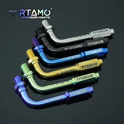 RTAMO Titanium Adjustable Throttle Elbow Screw 90 Degree Brake Clutch Wire Cable for Bike Motorcycle