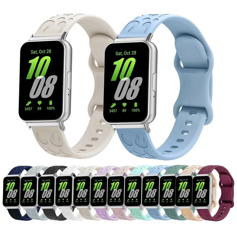 สายนาฬิกาข้อมือซิลิโคนแบบนิ่มสำหรับ Samsung Galaxy Fit3อุปกรณ์เสริมสายนาฬิกาข้อมืออัจฉริยะสำหรับเล่นกีฬา