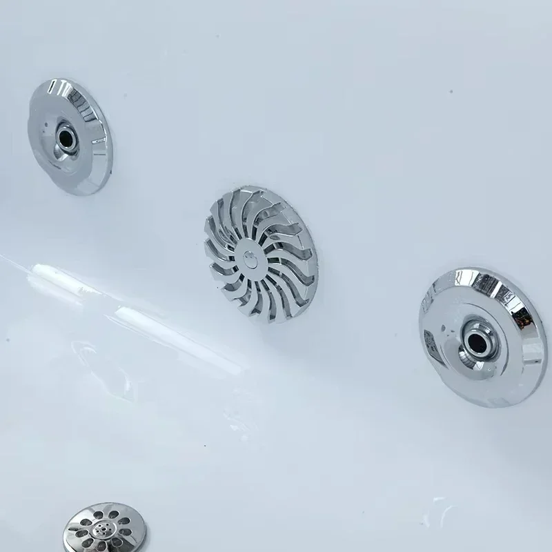 Whirlpool massage bathtub freestanding indoor waterfall RGB mood led jet hotel bathtub spa massage bathtub with shower faucet