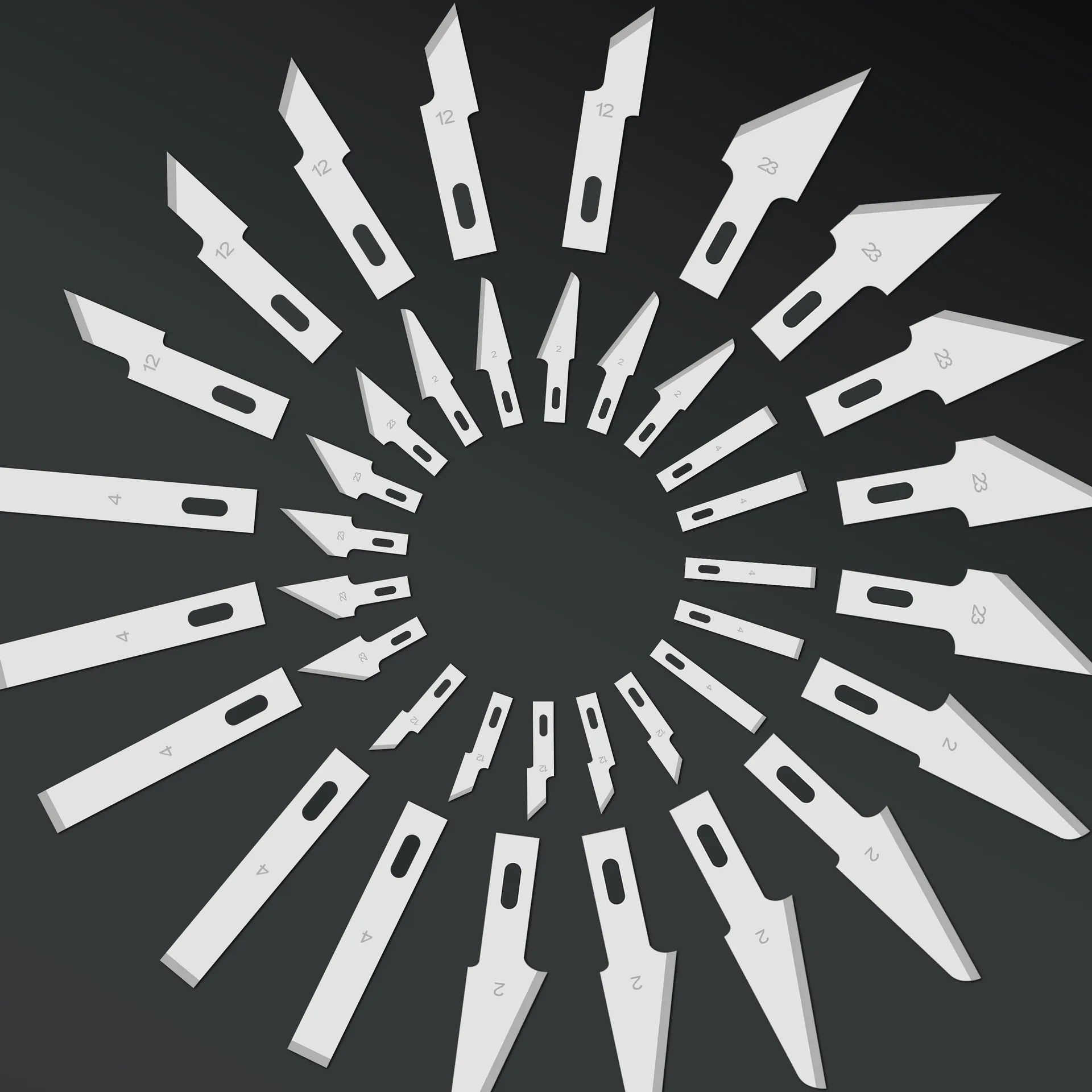 50pcs Wood Carving Blades Cutter Knifes Craft Carve Tool Sculpture Utility Engrave Metal Scalpel Woodcarve PCB Repair DIY Blade
