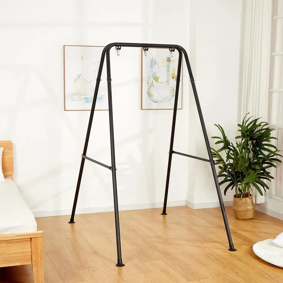 Soporte para Silla Hamaca, Resistente y Plegable, Capacidad de 300 lbs, Marco de Hamaca Portátil para Interiores o Exteriores, Ea