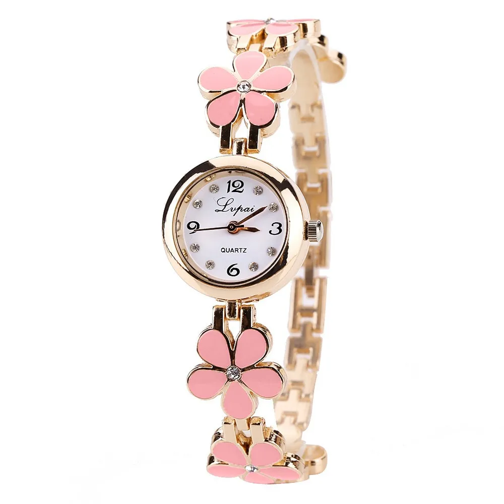 Women's Luxury Colored Diamond Bezel Elegant Bracelet Watches Hot Fashion Exqusite Small Strap Watch Girl's Birthday Gift view 3