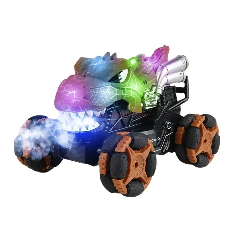 Dinosaurus afstandsbediening stuntauto Shark Spray elektrische vierwielaandrijving Drift Boy dinosaurus auto speelgoed racecadeau verjaardagscadeau speelgoed