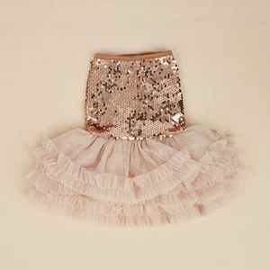 Pailletten -Pailletten -Sleeved -Kleid mit Tüll, Hundekleidung, Welpenkleider, Hundekostüm, Haustierbekleidung, Hunde, U, Katze, Hundekleidung 10 Hauptverkauf Tutu Hund - №2