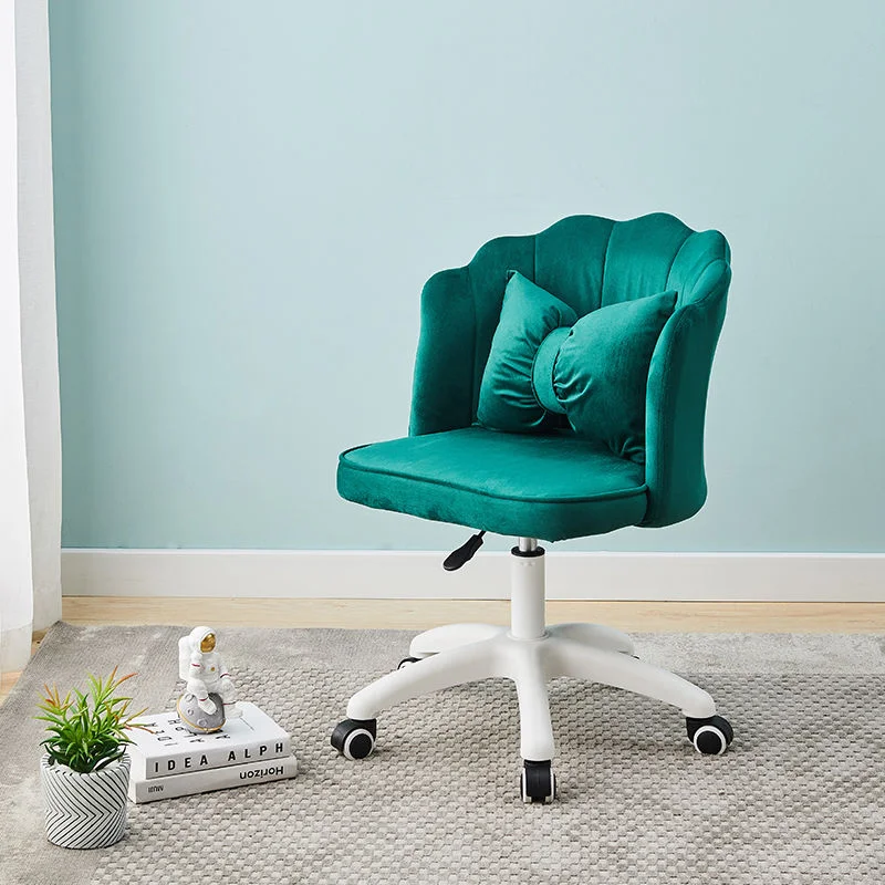 Home Petal Computer Chair Study Lift Chair Dormitory Office Chair Backrest Swivel Chair with Pillow Makeup Stool Silla Gamer Ins