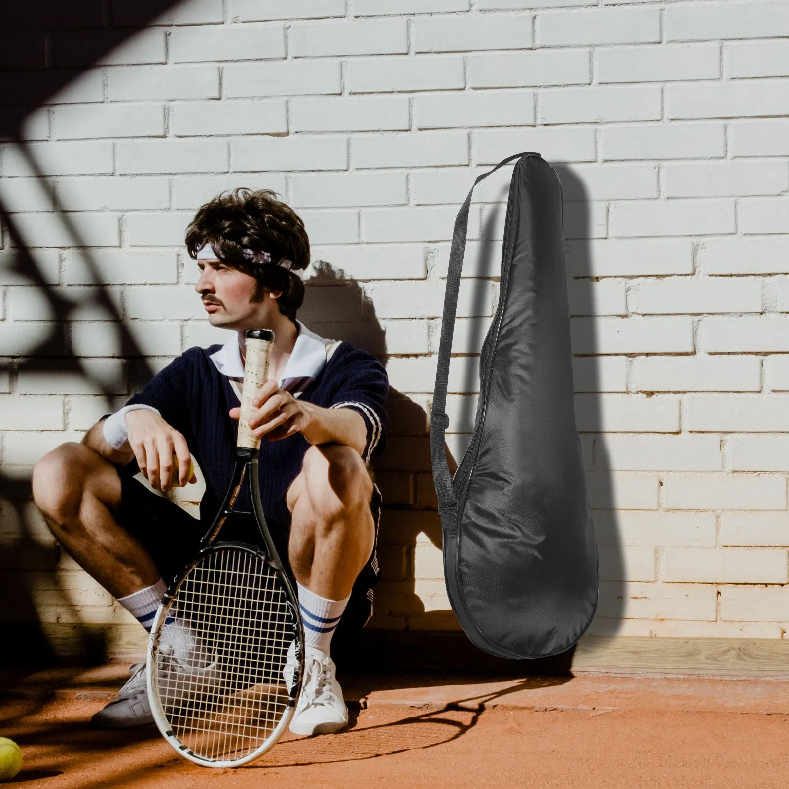 

Badminton Racket Storage Bag Lightweight Oxford Cloth Tennis Racket Cover Wear Resistant Protective Carry Pouch Outdoor Use