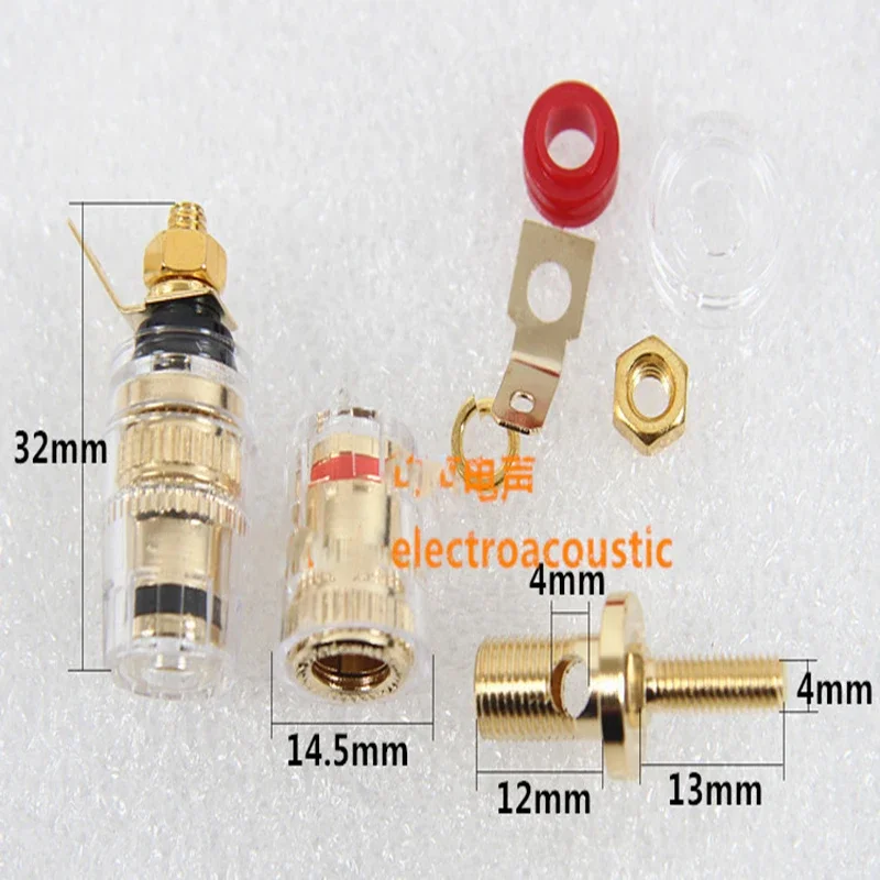 2pcs/lot Loudspeaker high-end crystal 2 junction box of pure copper column audio enthusiasts DIY accessories f-506 column