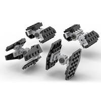 136 PCS-Classic Space Movie Series-Creative Mini Tie fighter combo Building Blocks Model For Children Boys Girls, Christmas Gift