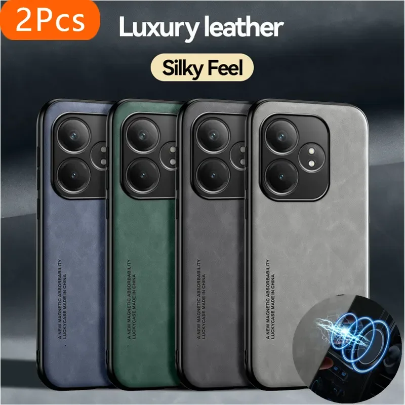 

2Pcs Skin Feeling Magnetic Case for Realme GT 7 Pro GT 6 6T GT6 Neo6 SE Protective Cover Shockproof Coque Funda Capa