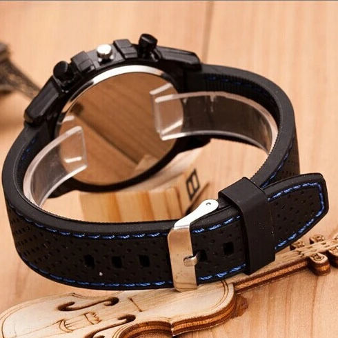 Kegllect Men Quartz Watch Silicone Strap Business Fashion Watches