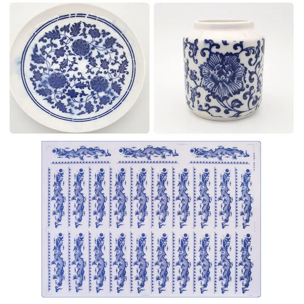 Pottery Underglaze Decal  Delicate   Pottery Decal Colored Transfer Flower Paper Ceramic Accessories