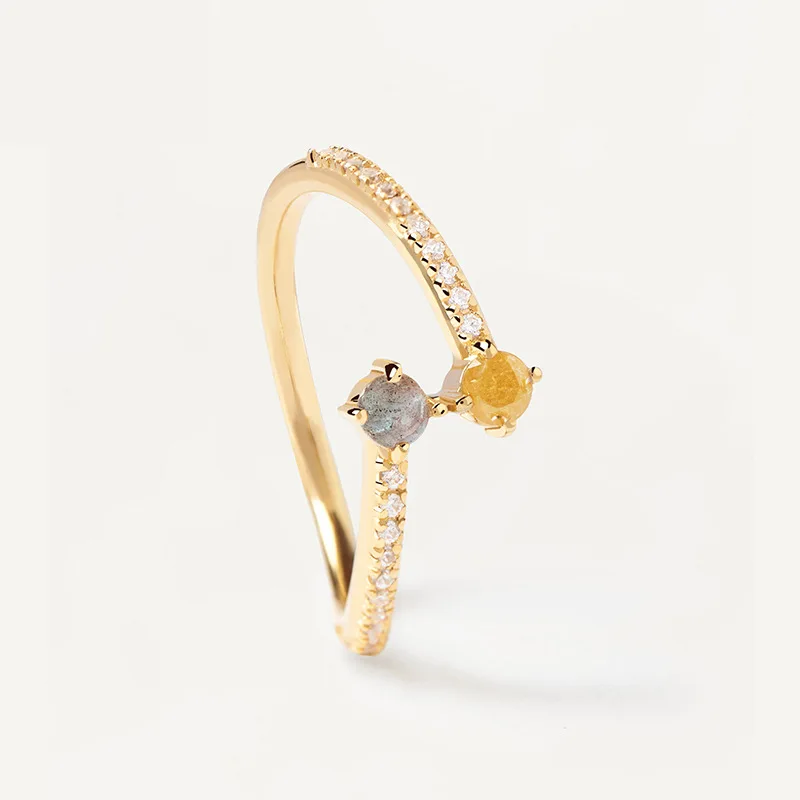 

Jenny&dave New S925 Sterling Silver Dual Tone Zircon Diamond Arrangement Simple And Versatile High-end Personalized Design Ring
