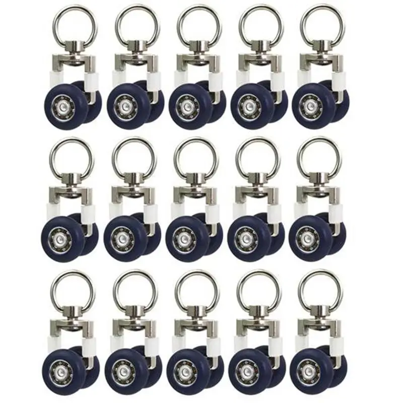 Curtain Track Rollers 30PCS Hook Pulley Runners/Sliders Mute Wheel For Ceiling/Wall Mount Curtain Systems-[LUCK 9]