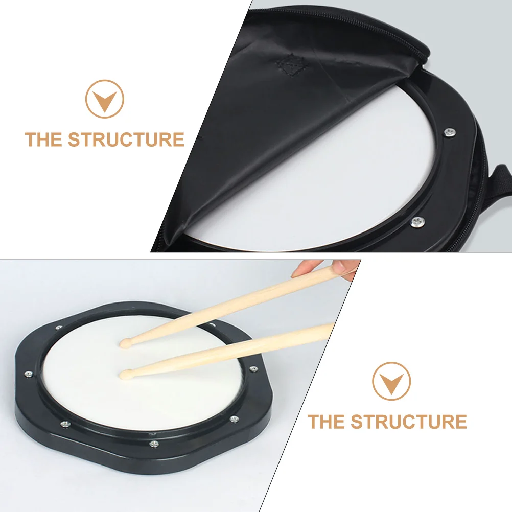 

1Set Dumb Drum Practice Set Premium Material Lightweight Portable Beginner Percussion Instrument Drum Sticks Bag