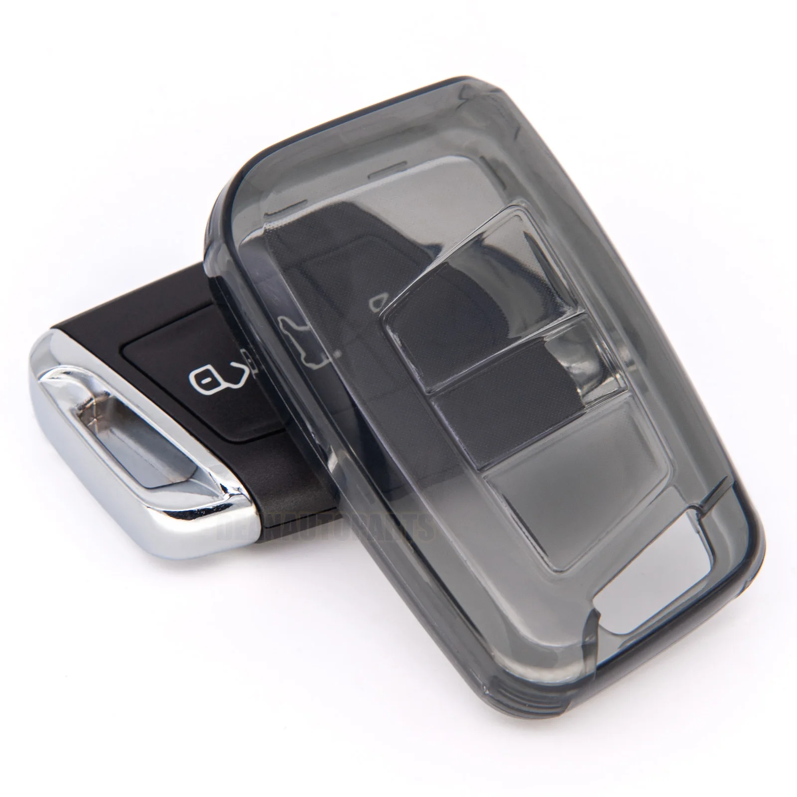 

Black and Clear Case Transparent TPU Smart Key Fob Chain Case Cover For VW Arteon Atlas Atlas Cross Sport Passat (B8)