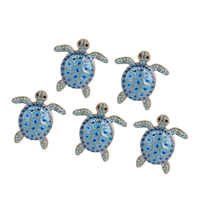 Elegant Tortoise Alloy Car Vent Clips Pack Of 5 for Air Freshener Decors