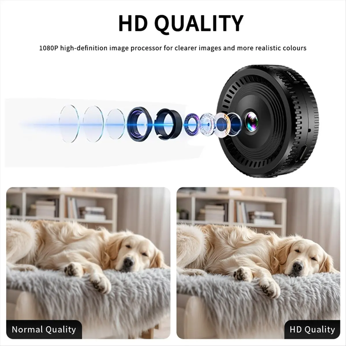 *X07A 180° Lens WiFi Camera 1080P Hd Night Viewing APP Control Remote Recording Wireless Camcorders for Home Office Security