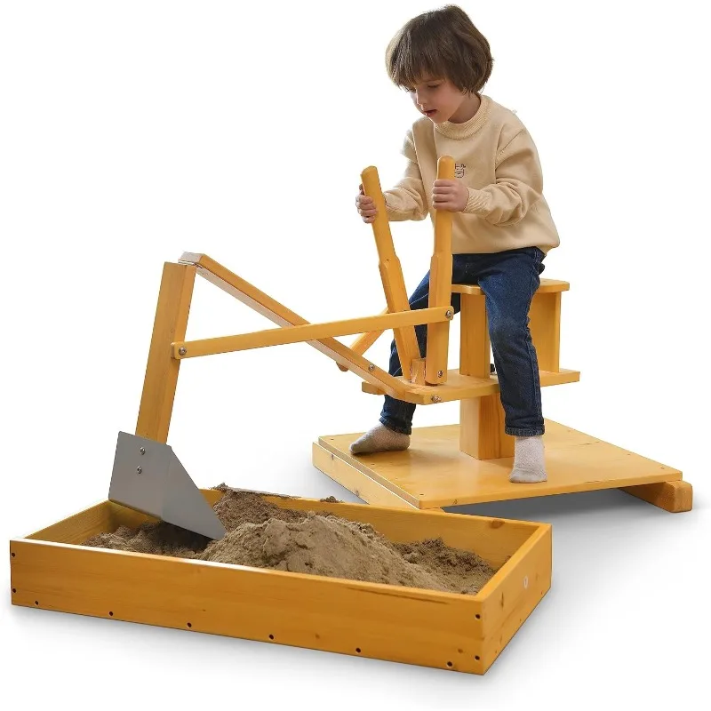 All-Season Sandbox Digging Toy with Working Crane Enhance Motor Skills and Imaginative Play,home.