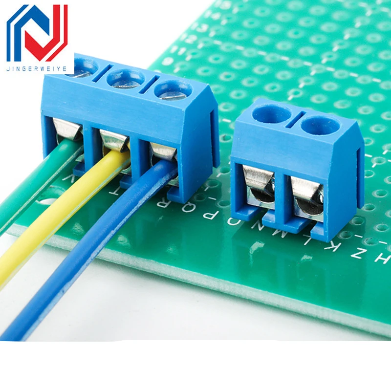 KF301 5.0mm 2P 3P 4P Screw Wire Terminal Block 5.0mm 2P Straight Pin Spliceable Plug-in PCB Cable Connector