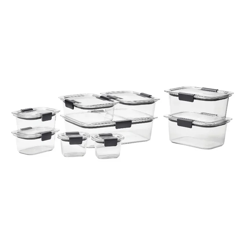 

Brilliance Food Storage Containers, 18 Piece Set, Leak-Proof, BPA Free, Clear Tritan Plastic, Food Storage