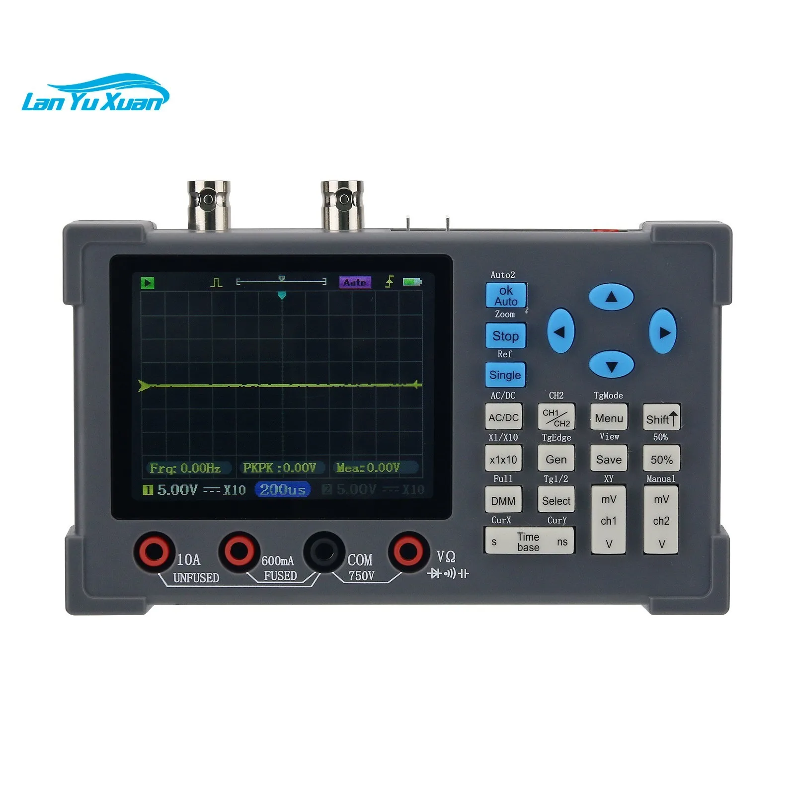 DSO3D12 3-in-1 120Mhz 250MSa/s Sampling 2 Channel Oscilloscope Multimeter Signal Generator Machine