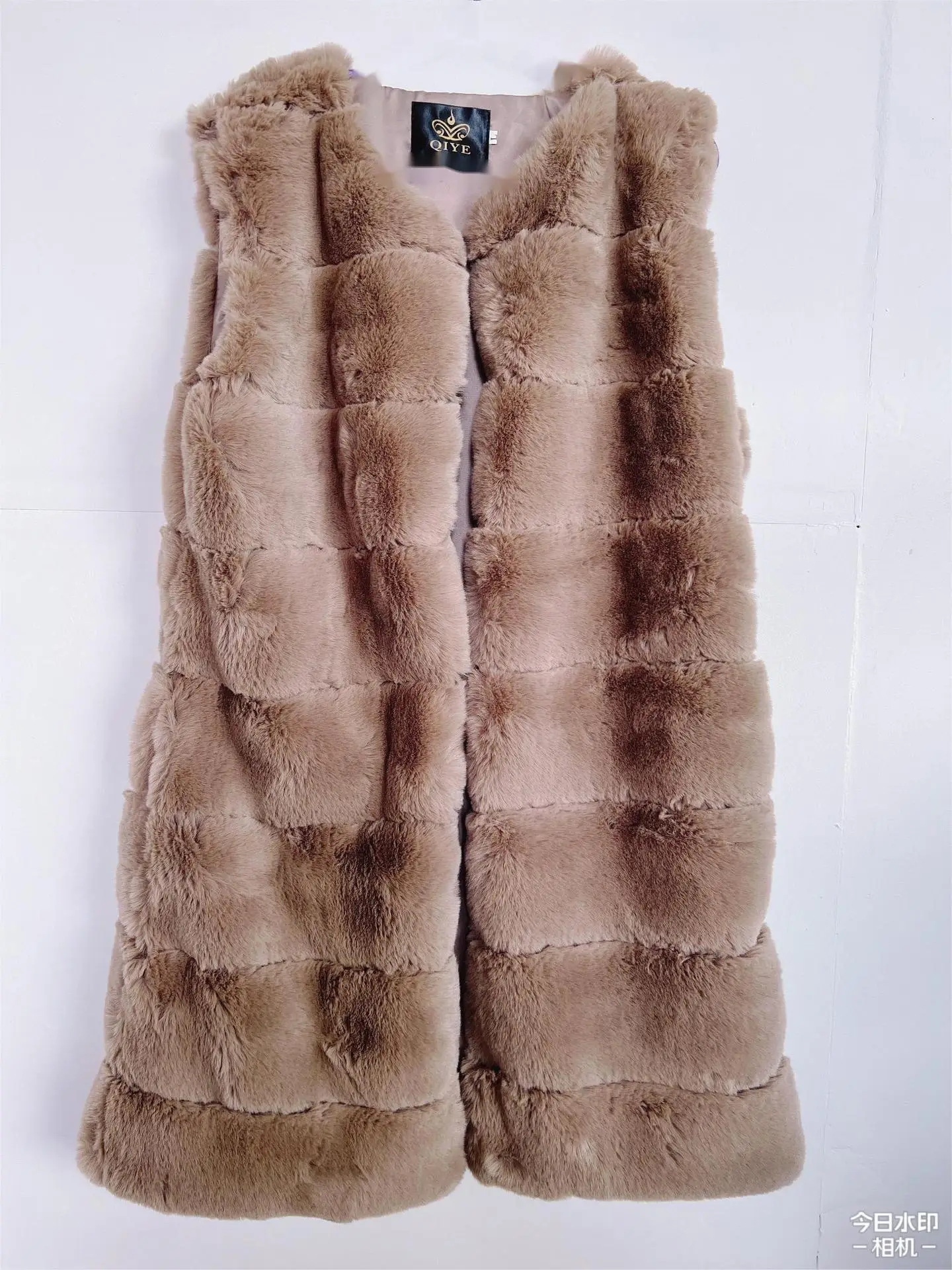 Gilet long en fausse fourrure, pull en coton rembourré, gilet en peluche épais, automne et hiver, nouveau, 2024