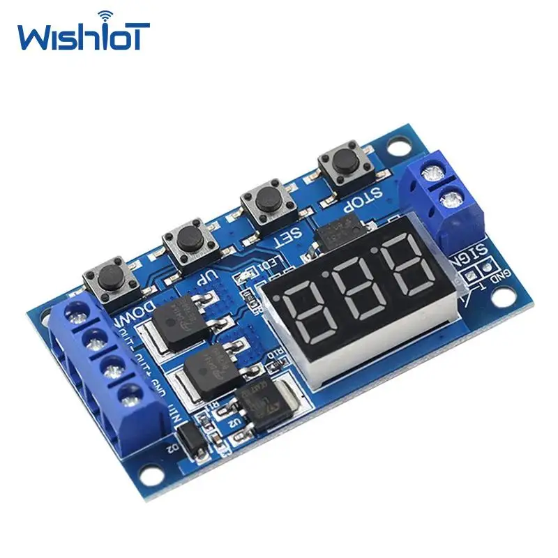 HCW M135 Trigger Cycle Delay Timer Dual MOS Control Switch Relay Board Parts Set 12V Compatible for Smart Home DIY Project