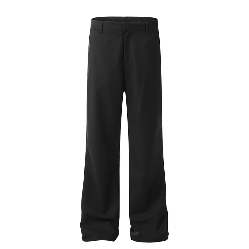 Retro แฟชั่น Casual กางเกงผู้ชายเกาหลี Streetwear หลวมสบายๆตรงกางเกง Office Man COMMUTER กางเกงกางเกง