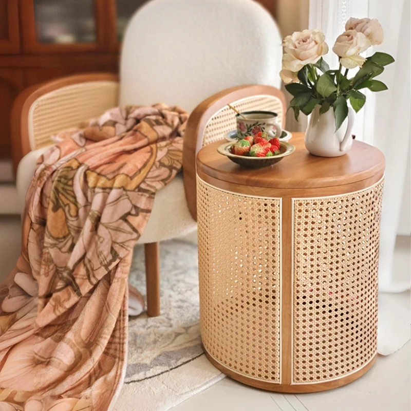 

Minimalist Round Coffee Table Sand Side Table for Living Room Luxury Household Tea Table Elegant Furniture Piece