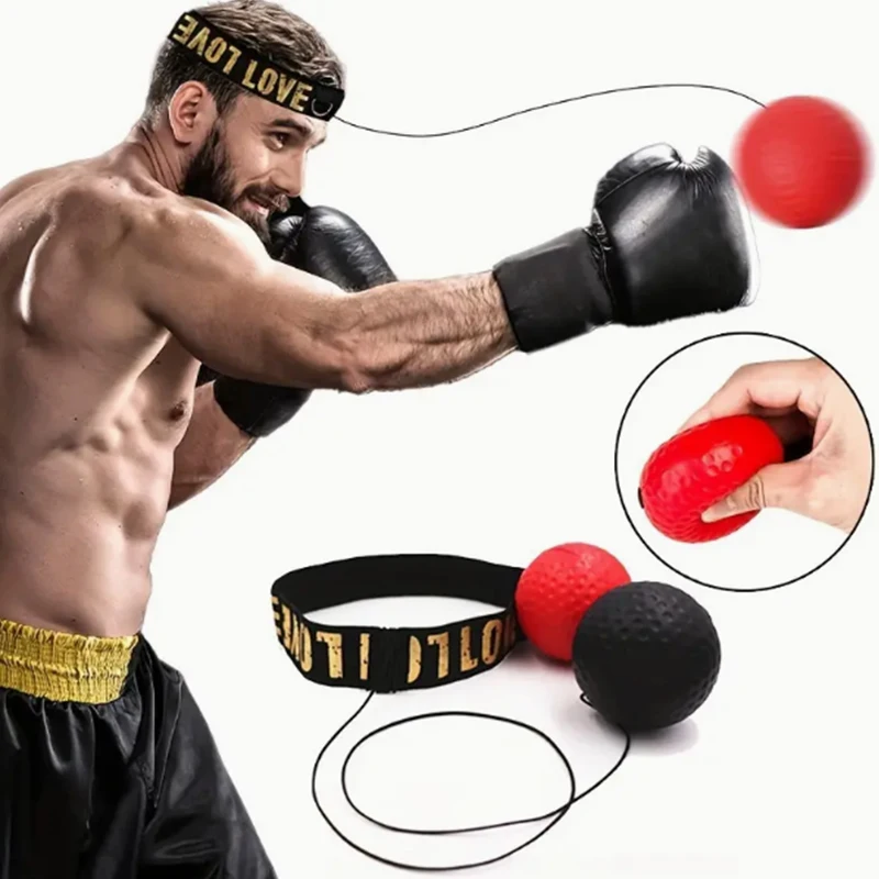 Boxing Speed Ball Head-mounted PU Punch Ball MMA Sanda Training Hand Eye Reaction Gym Sandbag Muay Thai Boxeo Fitness Equipment