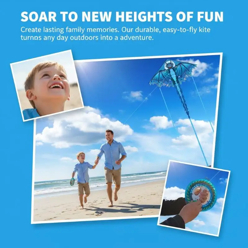 Dragon Kites Flying For Children Delta Kites Ripstop Nylon Fabric Wind Kite Line Lively Outdoor Toys