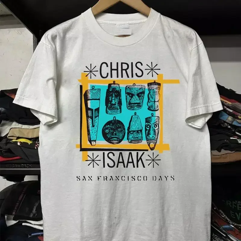 Chris Isaak T Shirt white men Size S M L 234XL cotton SG686