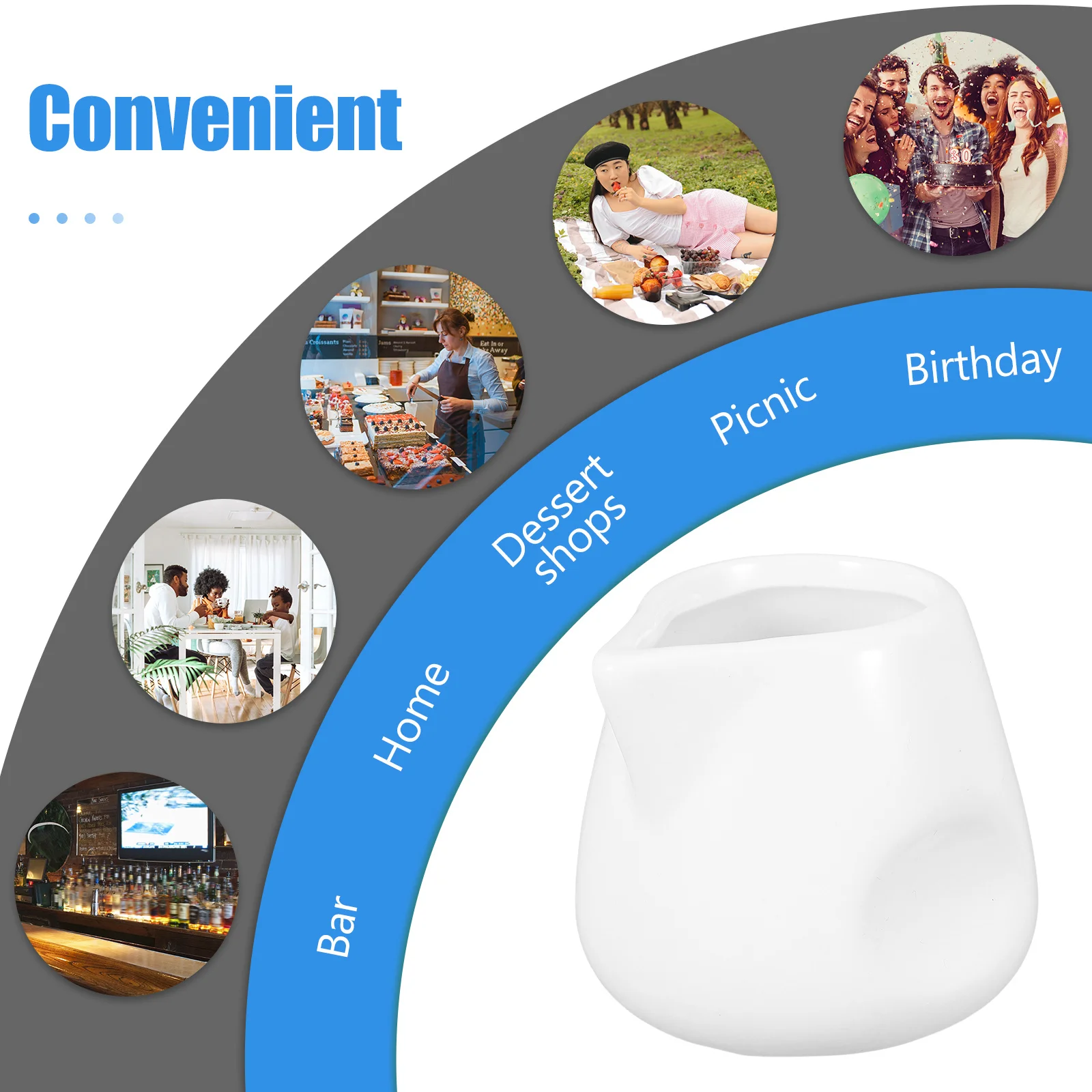 

Ceramic Milk Jug Small Pitcher Creamer Sauce Pouring Dispenser for Coffee Tea Kitchen Dining Mini Milk Server Pot