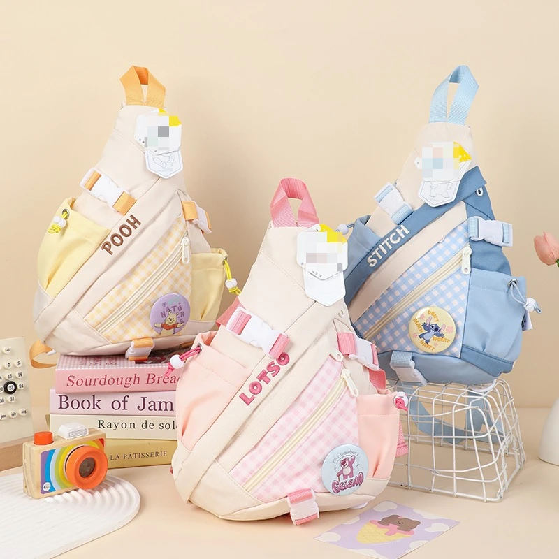 

Нагрудная сумка через плечо Disney, милая портативная сумка 2-в-1, дизайн на плечо и портативная, модная компактная сумка для ежедневного использования на открытом воздухе