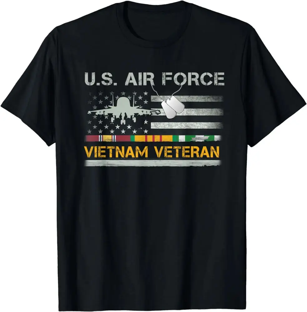 HOT! Usa Flag U.S Air Force Vietnam Veteran Usaf Veteran Gift T-Shirt Size S-5XL