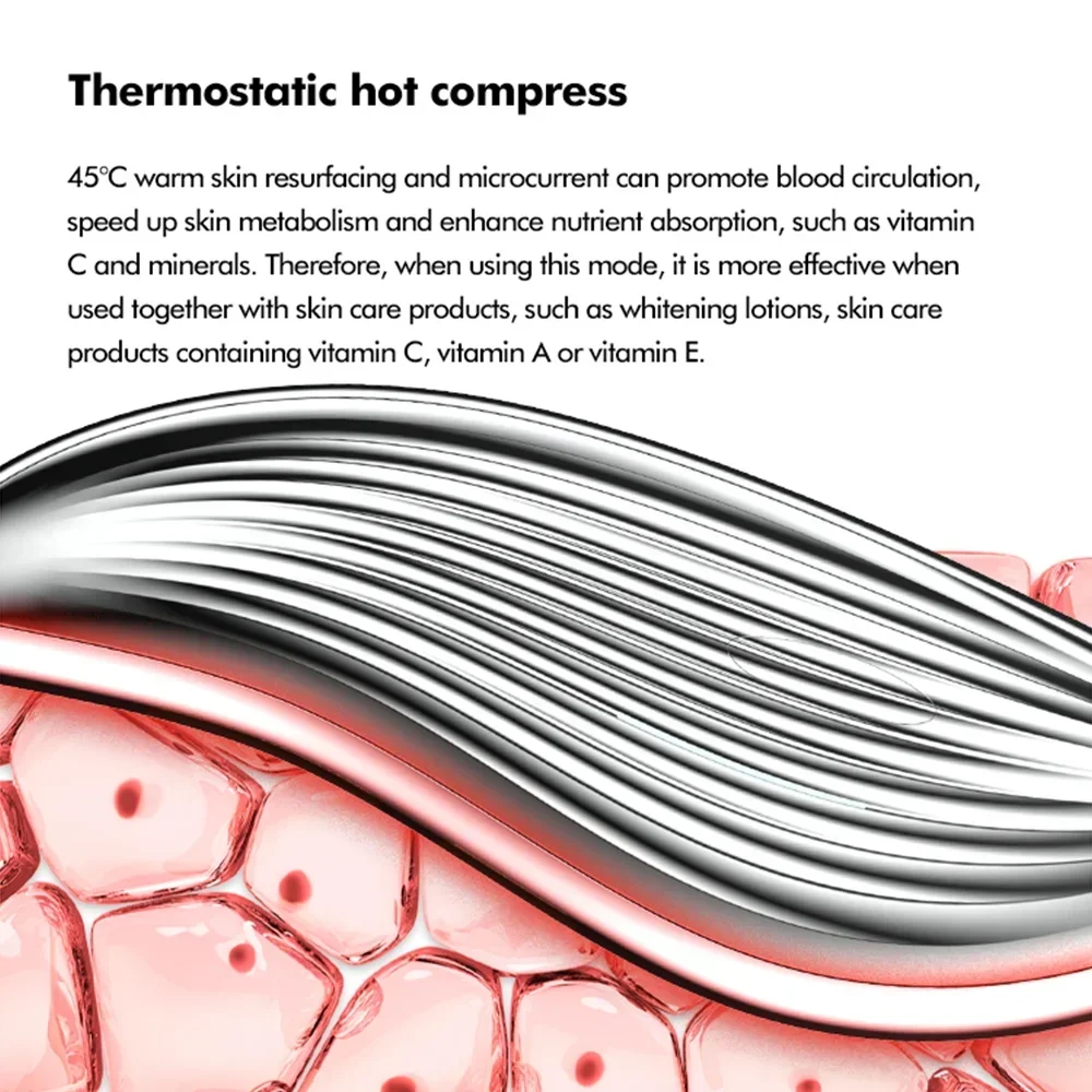 Professionale Micro-corrente V Viso Collo Sollevamento Elettrico GuaSha Vibrazione Raschiando Strumento di Massaggio Dispositivo di Bellezza per Rimozione Rughe