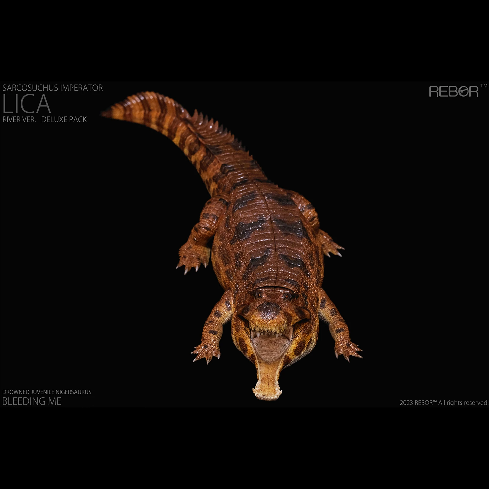 REBOR Sarcosuchus Imperator Modell im Maßstab 1:35, realistische Tierfigur, Sammlung, Szenendekoration, Geburtstagsgeschenk