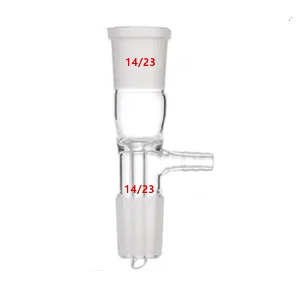 Lab Borosilicate Glass Vacuum Adapter Glassware Straight Tube Gas Inlet Take-off Adapter