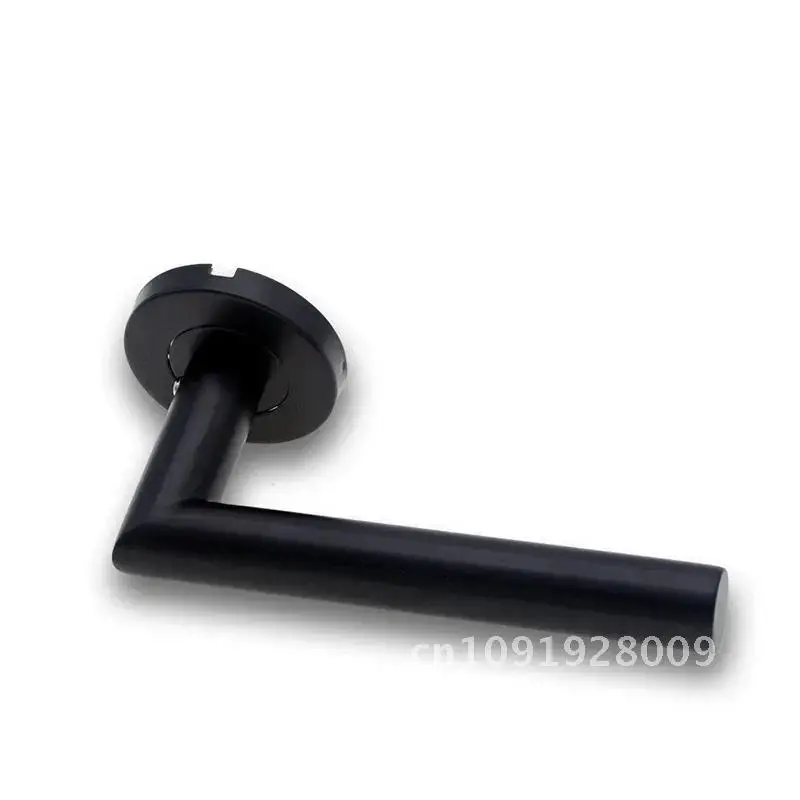 

Pulls Door Handle 304 Stainless Steel Matte Black Door Handles Round Tube Door puerta For manija 1Set de Knob Doors Interior