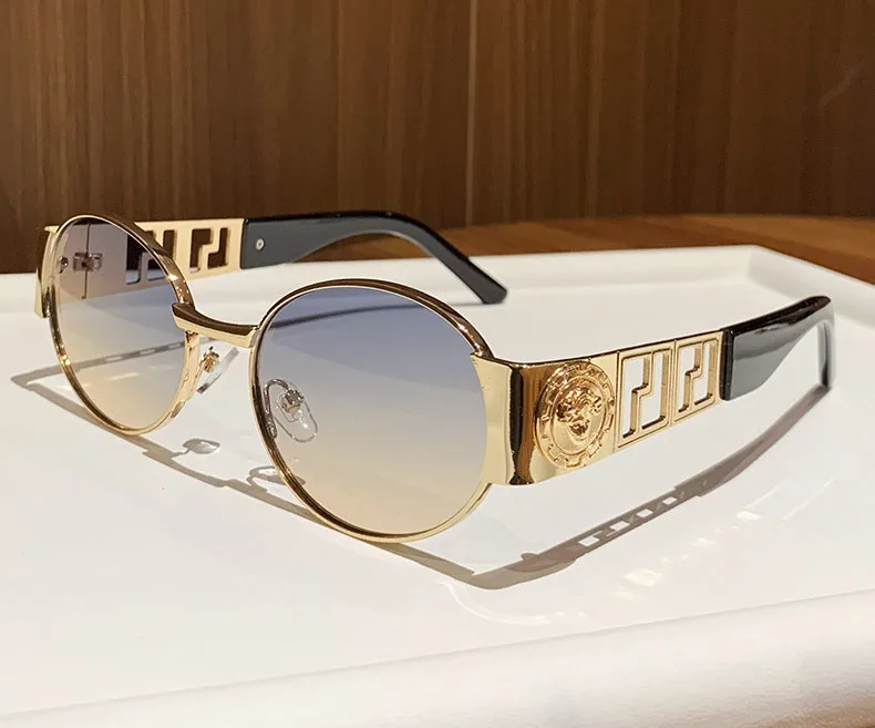 Luxuriöse Metall-Markensonnenbrillen für Herren und Damen Unisex Designer-Modebrillen Ovale Vintage-Damenbrillen Sonnenbrillen
