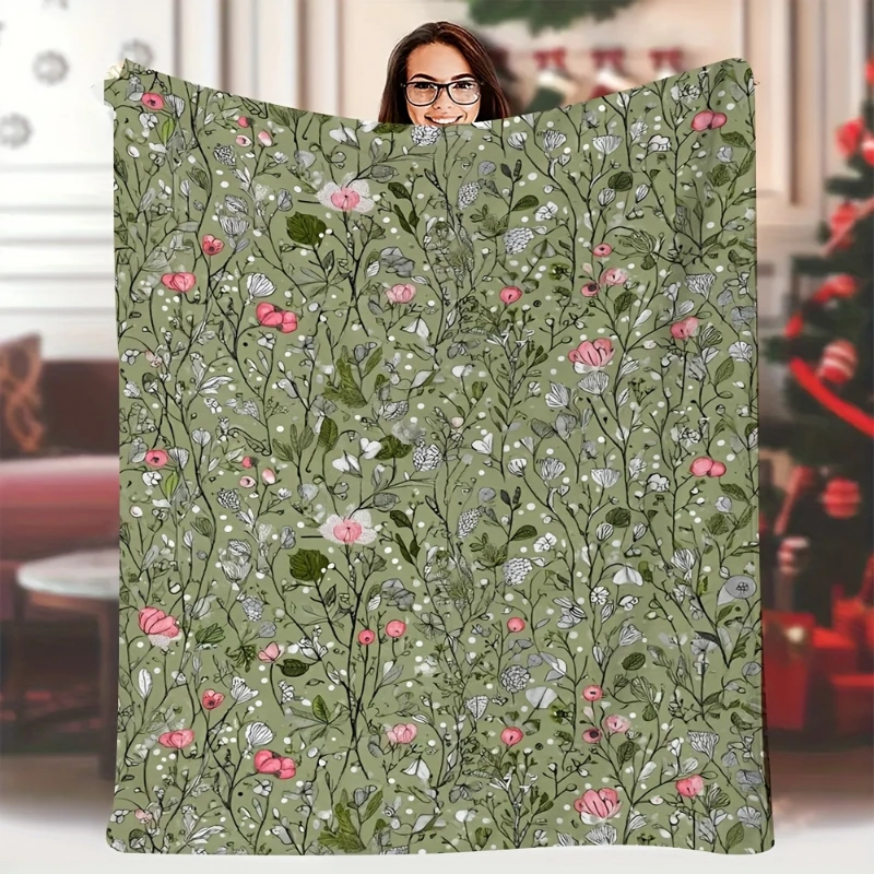 William Morris Bird Floral Navy Background Throw Blanket,Soft Couch,Bed Lap Cover,Travel Wrap,Home Casual Comfort Gesture