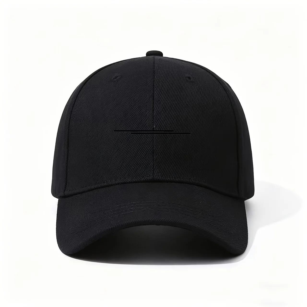 Baseball Cap, Constructed from High-quality with Structured Crown, Displays a Simple Black Line Art Print, Great for Fans of Und
